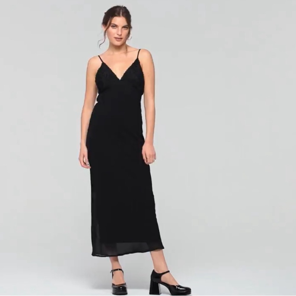 New Women's Sleeveless Rosette Cup Maxi
Dress - Wild Fable  Black